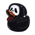 Pin's émaillé canard avec masque Scream Ghostface pour accessoires d'Halloween - Canard Style Masque de Fantôme (QHXZ4754)