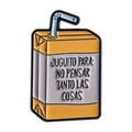 Cartoon Saftbox Emaille-Anstecknadel mit spanischem Text für Kleidungszubehör - Orangensaft-Karton-Stil (QHXZ4726)