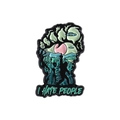 Spilla smaltata creativa a forma di mano forestale con scritta I HATE PEOPLE - Foresta di Impronte (QHXZ4831)