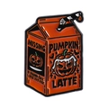 Spilla smaltata punk scatola di latte alla zucca con elementi festivi di Halloween - Design Zucca Latte (QHXZ4862)