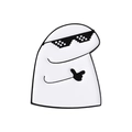 Cartoon Flork Emaille-Pin mit minimalistischer Strichmännchen-Figur und Sonnenbrille - Sonnenbrille Cool-Stil (QHXZ4913)