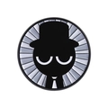 Pin esmaltado Sprunki rhythm box con la silueta de un caballero con sombrero y gafas - Silueta de Sombrero de Copa Negro (QHXZ4821)