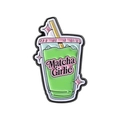 Spilla in smalto Matcha Girlie carina verde e rosa per accessori di abbigliamento - Tazza Matcha Girlie (QHXZ4855)