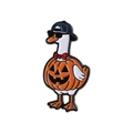 Grappige Halloween gans emaille pin met zonnebril en pompoen kostuum badge - Pompoenstijl Eend (QHXZ4813)