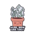 Pin's en émail plante aloe de dessin animé avec texte drôle Aloe How Are You - Aloe How Are You (QHXZ4418)