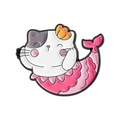 Broche chat sirène en émail avec bandeau coquillage pour vêtements et sacs - Chat Sirène Rose (QHXZ4961)