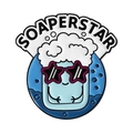 Lindo pin esmaltado Soaperstar con jabón azul y gafas de sol en forma de estrella - Estilo Soaperstar (QHXZ5023)