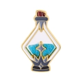 Creative magic potion bottle enamel pin with blue glitter and gold metal details - Blue Star Potion Bottle (QHXZ5085)