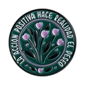 Spilla in smalto verde con tulipano e citazione motivazionale spagnola su badge - Stile Tulipano Viola (QHXZ5061)