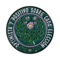 Spilla fiore in smalto verde con citazione spagnola Optimista y Positivo per zaini - Stile Bouquet Viola (QHXZ5063)