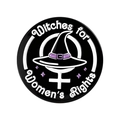 Witches for Women's Rights Emaille-Anstecknadel mit schwarzem Hexenhut und violetten Sternen - Hexenhut-Stil (QHXZ4938)