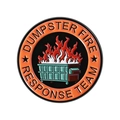 Round Dumpster Fire Response Team enamel pin badge for suit jackets and bags - Dumpster Fire Style (QHXZ5298)