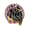 Broche gothique émaillée avec hibou noir et flacon de potion magique violette - Style Hibou Potion Magique (QHXZ5225)