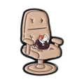 Cartoon Glückskatze im Business-Anzug auf Bürostuhl Emaille-Pin Anstecknadel - Anzug Katze Bürostuhl Stil (QHXZ5268)
