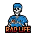 Cartoon Skelett Krankenschwester Emaille-Anstecknadel mit Rad Life Text Design - Rad Life Skelett Arzt Stil (QHXZ5405)