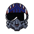 Enamel military pilot helmet pin with blue and red stripes for backpacks or jackets - Pilot Helmet Style (QHXZ5380)