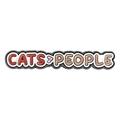 Spilla in smalto Cats Over People con bordo nero ondulato e scritte rosa - I Gatti sono Meglio delle Persone (QHXZ5335)