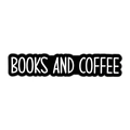 Spilla smaltata minimalista 'BOOKS AND COFFEE' in stile classico bianco e nero - Libri E Caffè Stile (QHXZ5325)