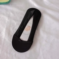 Chaussettes invisibles femme en soie glacée noire avec talon silicone antidérapant - Taille unique / Noir