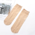 Ultra-thin nude velvet short socks for women with reinforced toe in skin color - One Size / Nude No.3