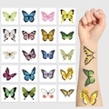 20-teiliges Set wasserdichte bunte Schmetterling Tattoos für Party Körperdekoration - Schmetterlingsserie Verschiedene Designs