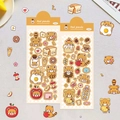 Niedliches Kleiner Panda Aufkleber-Set mit Dessert-Motiven für Scrapbooking und Basteln - Roter Panda Stil(RST017)