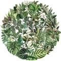 50pcs transparent green leaf stickers for journal scrapbooking and laptop decor - Green Botanical Collection