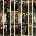 Set di 30 segnalibri vintage serie maghi gotici con personaggi fantasy e misteriosi - Set di Motivi di Illustrazione Assortiti