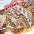 Adesivo pirata 3D con casa in miniatura a forma di polpo e tesoro nascosto magico - Sunken Treasure