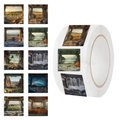 Rolle mit 500 Camping-Aufklebern und 10 verschiedenen Vintage-Naturlandschaftsmotiven - Naturlandschaft (JJT131)