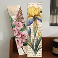 Set van 30 vintage bladwijzers met florale illustraties en elegante handgeschreven tekst - Vintage bloemencollectie