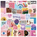 Set di 52 adesivi motivazionali Black Girl Magic per decorazione di laptop e chitarre - Stile Vision Board Motivazionale (YCK116) / Confezionato Di Default