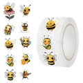 500 Stück Rolle Cartoon Bienen Aufkleber mit verschiedenen niedlichen Arbeitsbienen - Cartoon Biene Stil