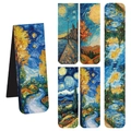 Set di 6 segnalibri magnetici con paesaggi di dipinti a olio in stile Van Gogh - Collezione Pittura a Olio Van Gogh Con Scatola