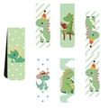 Set of 7 cute cartoon dinosaur magnetic bookmarks for reading page marking and stationery - Dinosaur