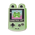 Niedliche grüne Spielkonsolen-Emaille-Pin mit Pixelfrosch und Gamefrog Ribbit Schrift - Hellgrüner Frosch-Spielkonsolen-Stil (xz8424)