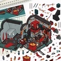 3D Chinese wedding theme miniature house stickers and DIY scene components set - Chinese Wedding Miniature Scene