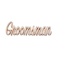 Minimalistische Groomsman-Anstecknadel in Roségold mit filigranem Schreibschrift-Design - Trauzeuge Roségold Stil (XZ8736)