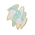 Eye of Horus wings metal badge brooch with gold trim and multicolor enamel finish - Xz9539