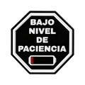 Οκτάγωνη καρφίτσα με κείμενο Bajo Nivel De Paciencia και εικονίδιο μπαταρίας - Στυλ Bajo Nivel De Paciencia (QHXZ5518)