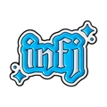 Spilla smaltata INFJ MBTI 3D blu e bianca, accessorio moderno per zaini e abbigliamento - Stile INFJ (QHXZ5522) / Celeste