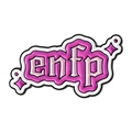 Spilla MBTI ENFP 3D metallizzata rosa con stelle viola e finitura smaltata lucida - Stile ENFP (QHXZ5523) / Rosa Viola