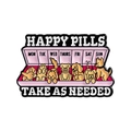 Pin esmaltado Happy Pills rosa con siete compartimentos y lindos perros de dibujos animados - Estilo Caja de Pastillas Cachorro Feliz (QHXZ5623)