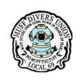 Retro Emaille-Anstecker Muff Divers Union mit Taucherhelm und femininer Silhouette - Retro Taucherhelm Stil (QHXZ5696)