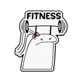 Lustiger Flork Mem Emaille Pin beim Gewichtheben mit Fitness Text für Sportoutfits - Gewichtheben Training (QHXZ5736)