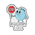 Spilla smaltata cellula T regolatoria con segnale di stop per medici e professionisti - Cellula T Regolatoria (QHXZ5738)