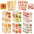 Set of 8 waterproof cartoon summer fruit dessert stickers for DIY crafts and decoration - Fruit Series (Set of 8)
