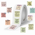 Rollo de 500 pegatinas Morandi de salud mental para scrapbooking y sellado decorativo DIY - Predeterminado