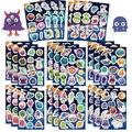 Ruimte thema cartoon stickers set met astronauten en raketten voor DIY decoratie - Geassorteerde Ruimthemapatronen