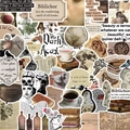 50 Dark Academia aesthetic stickers for laptop and guitar featuring vintage designs - Dark Academia Style